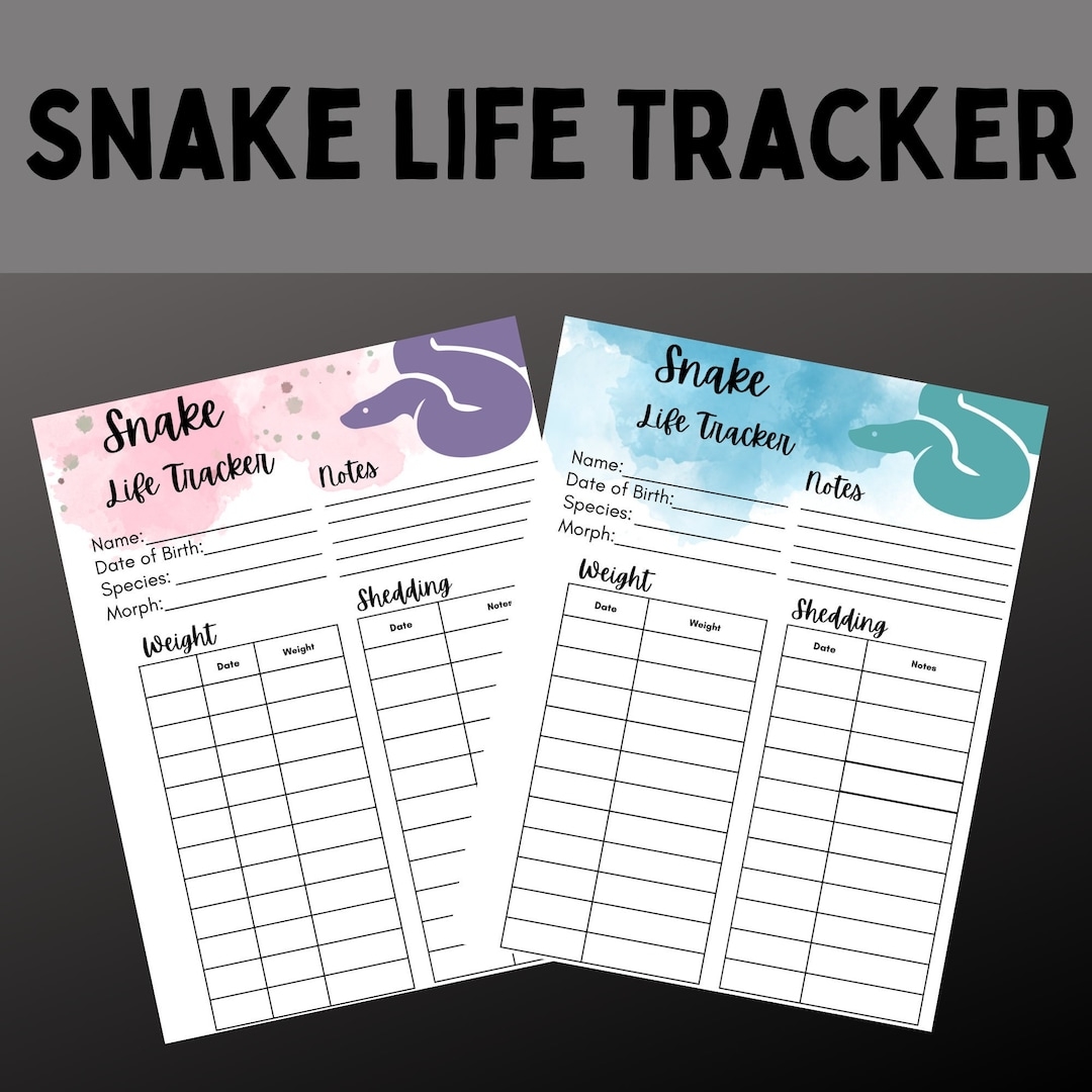 Printable Snake Feeding Chart Template