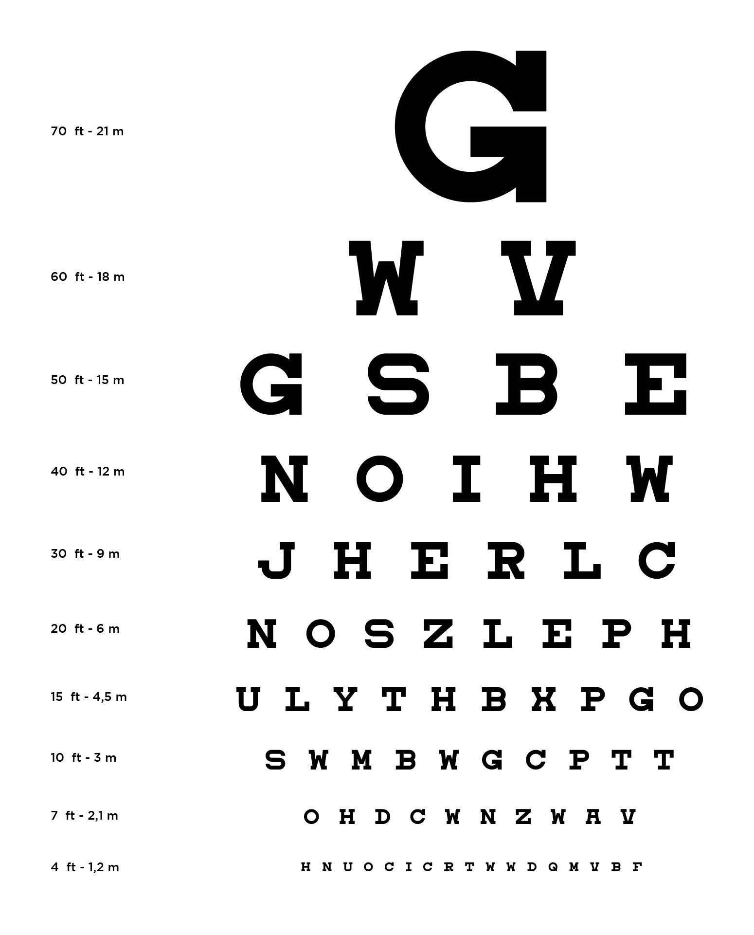 Eyesight Chart Printable