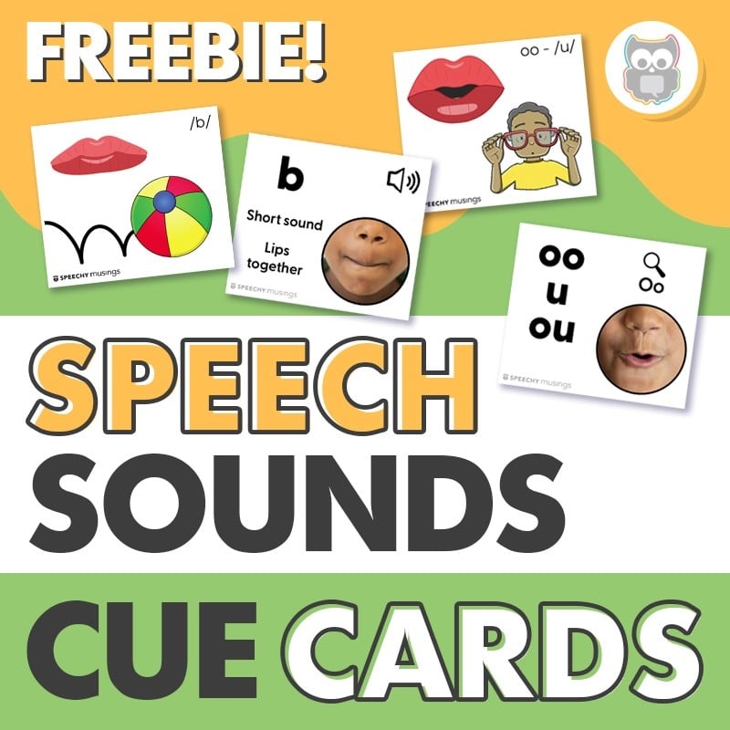 Speech Sound Cue Cards Freebie 