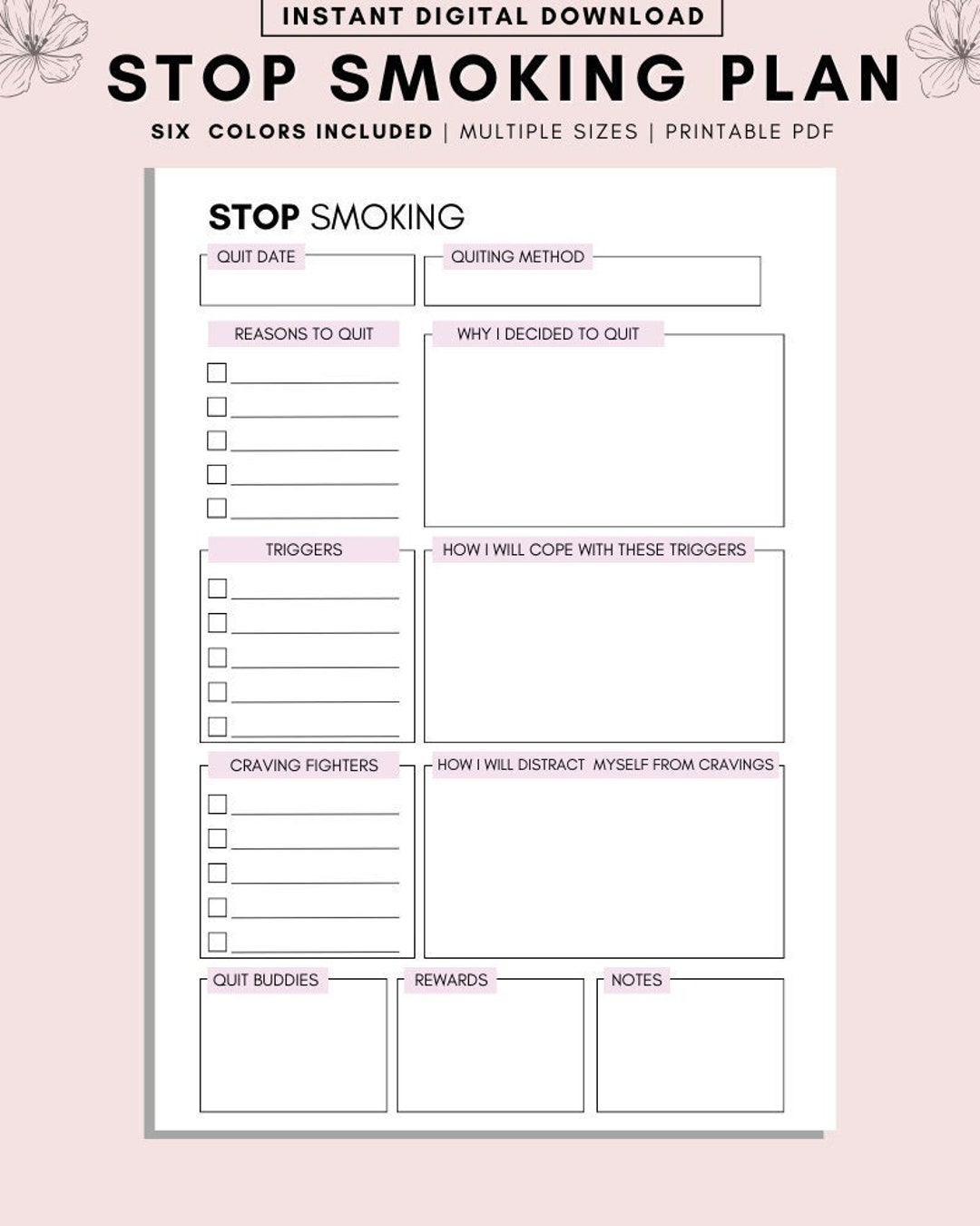 Stop Smoking Planner Printable Quit Smoking Quit Smoking Naturally Smoke Free In 28 Days Healthy Habits For Quitting A4 A5 LETTER PDF Etsy Stop Smoking Planner Printable Quit Smoking Quit Smoking Naturally Smoke Free In 28 Days Healthy Habits For Quitting A4 A5 LETTER PDF Etsy