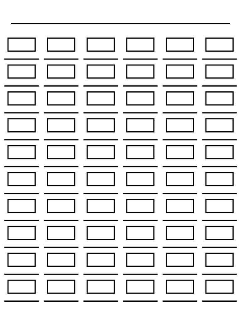 Swatch Template For 60 Colors Alcohol Markers Color Pencils Gel Pens Watercolor Pens Paint More Bigger Boxes type Fields Downloadable Etsy