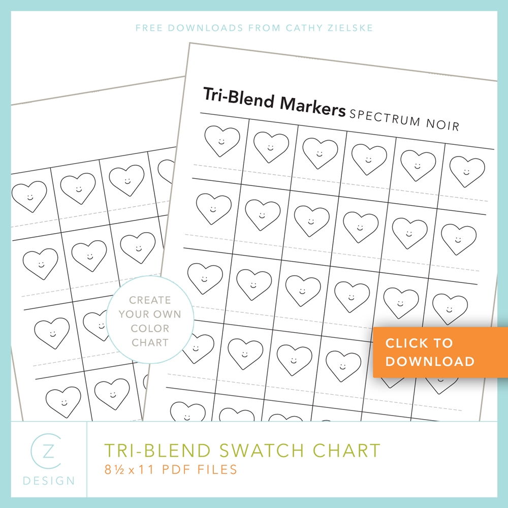 Swatching Tri Blend Markers plus A Free Swatch Download Page For You CZ Design Swatching Tri Blend Markers plus A Free Swatch Download Page For You CZ Design