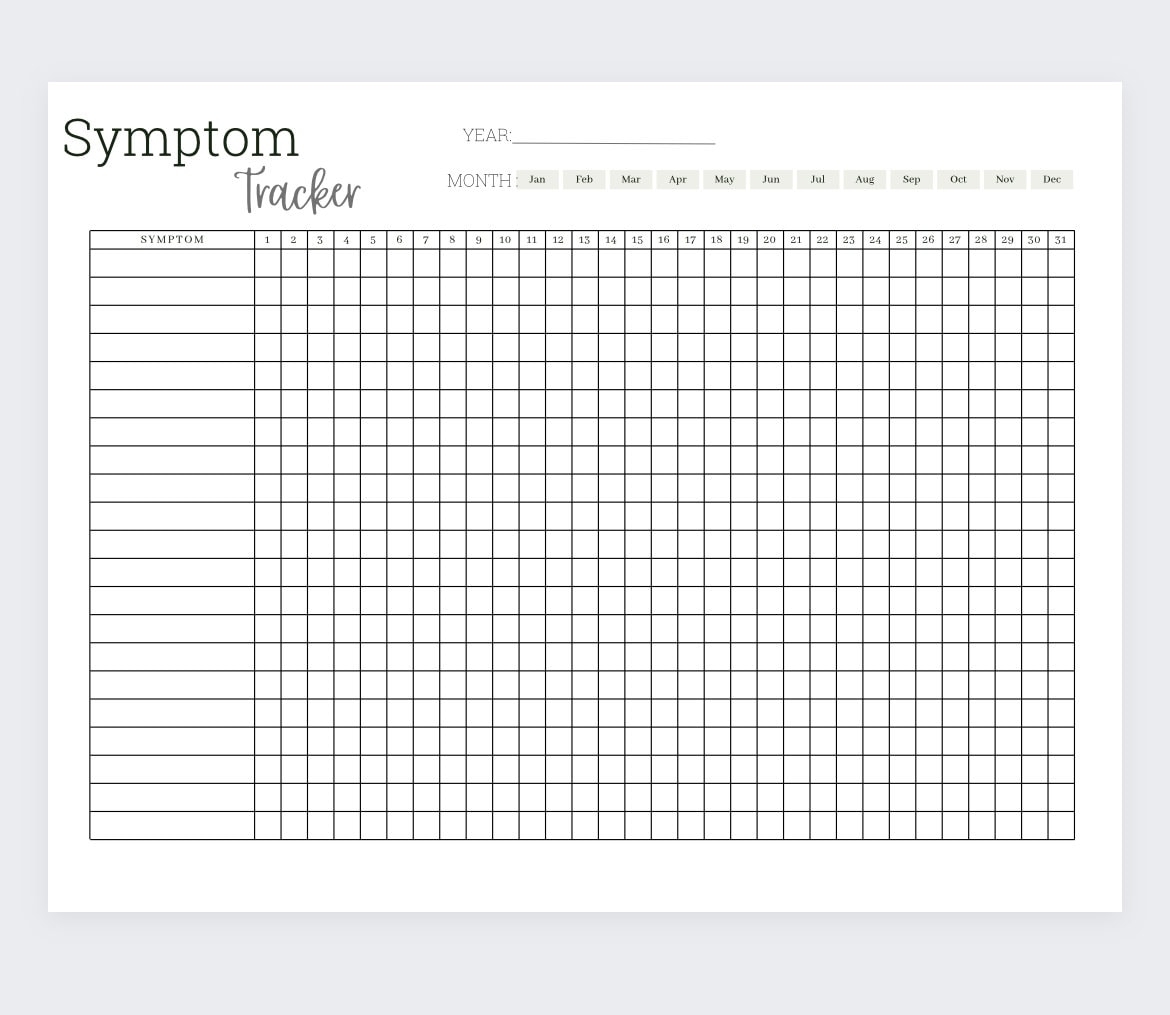 Symptom Tracker printable Medical Planner medical Diary medication Log Medication Tracker medication Planner Pain Tracker symptoms Journal Etsy