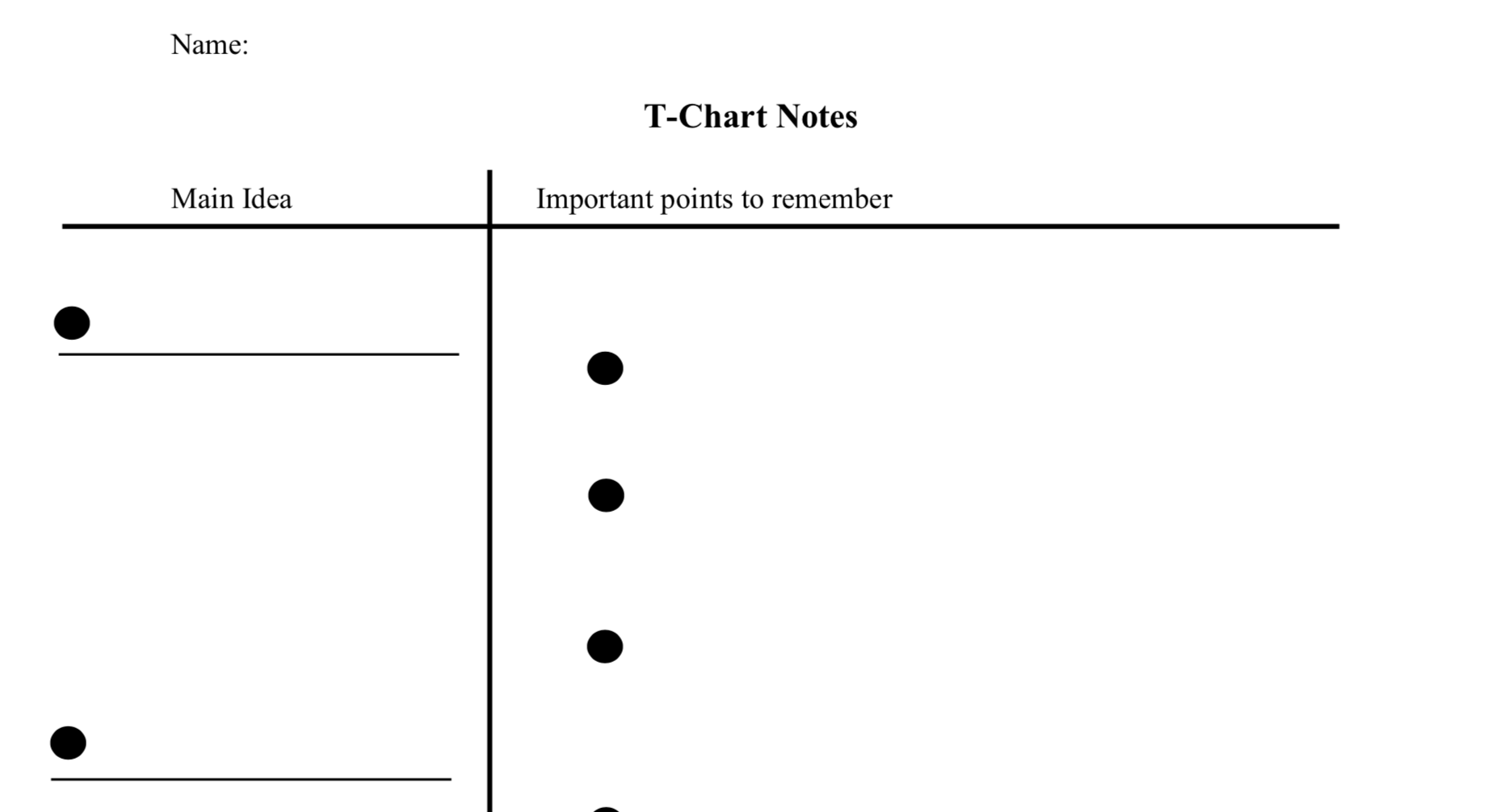 T Chart Printable Template How To Guide TeacherVision T Chart Printable Template How To Guide TeacherVision