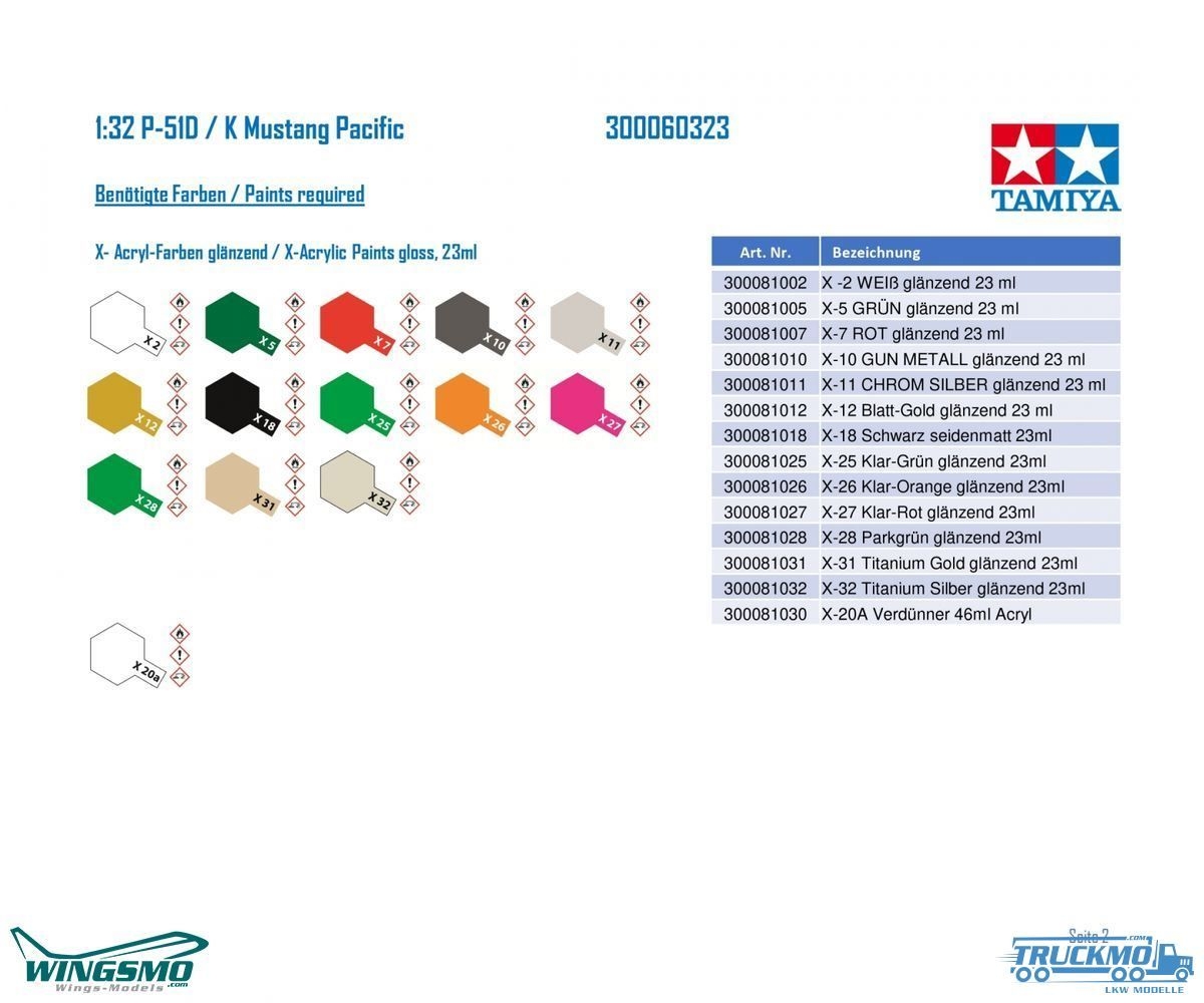 Printable Tamiya Acrylic Paint Color Chart