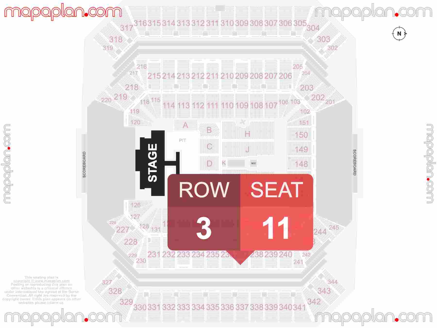 Tampa Raymond James Stadium Detailed Interactive Seating Chart With Seat Row Numbers MapaPlan