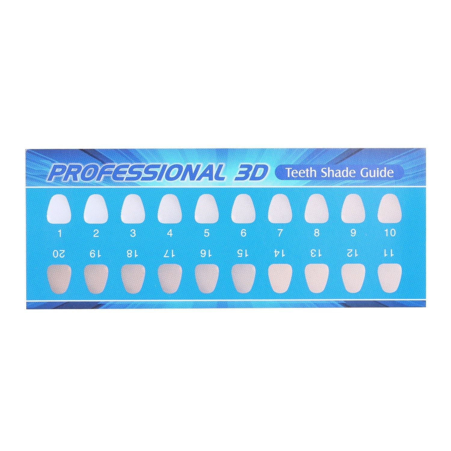 Teeth Shade Guide Paper 20 Colors For Teeth Whitening