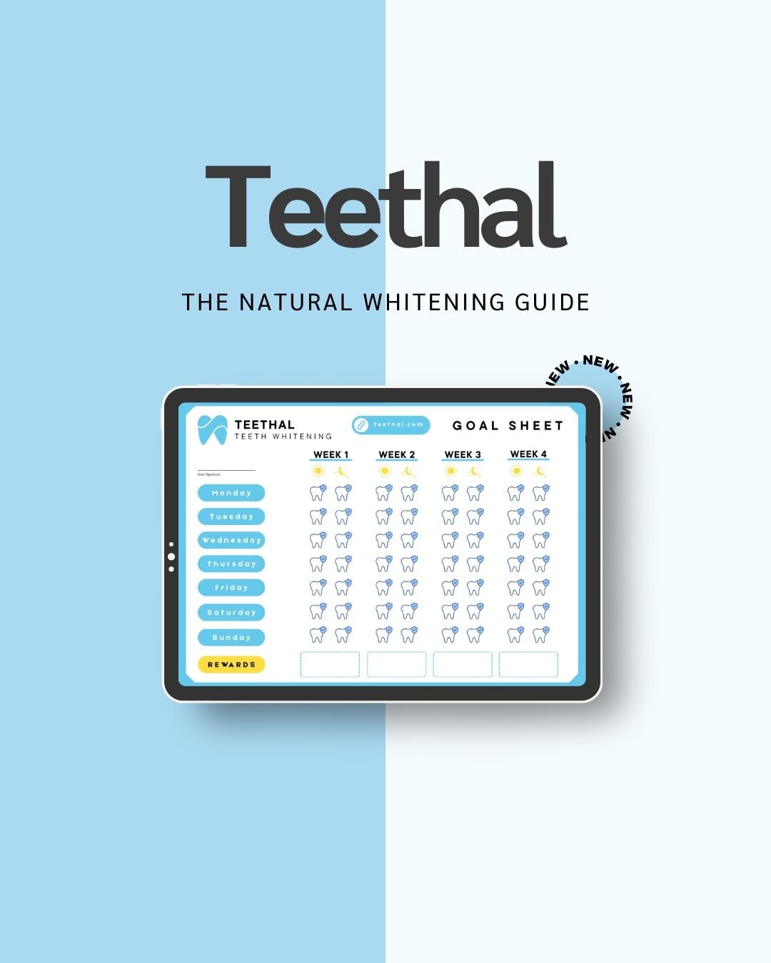 Teeth Whitening Goal Tracker Printable Dental Routine Sheet Teethal Oral Care Planner Smile Progress Chart PDF Download Etsy