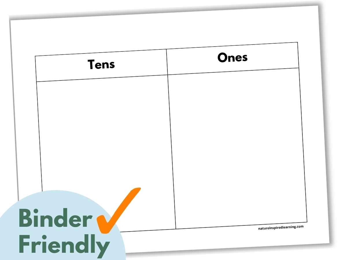 Tens And Ones Charts Free Printable Nature Inspired Learning