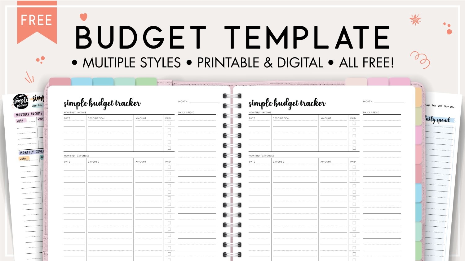 Printable Easy Guide Budget Chart
