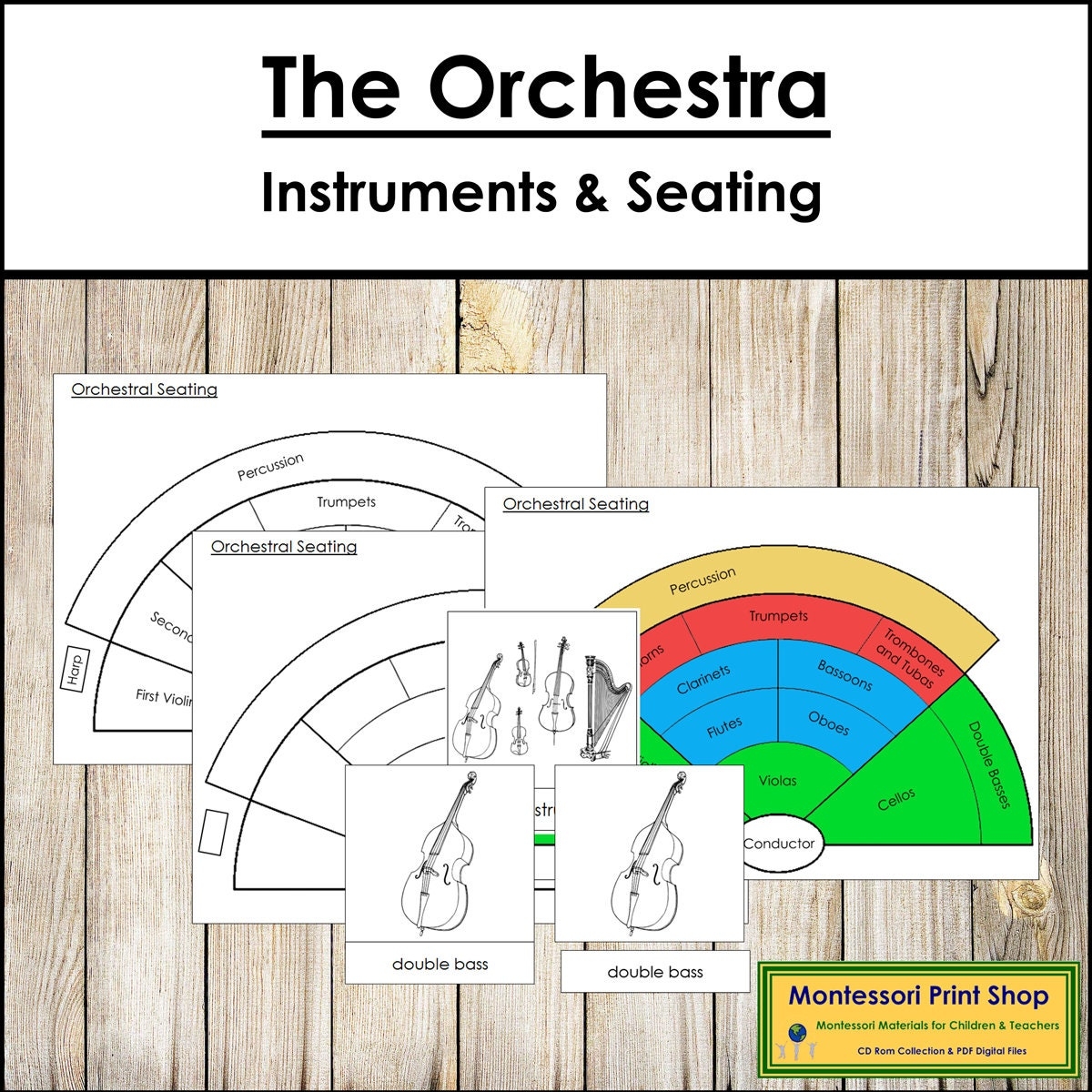 The Orchestra Instruments Seating Chart Montessori Music digital Download Etsy
