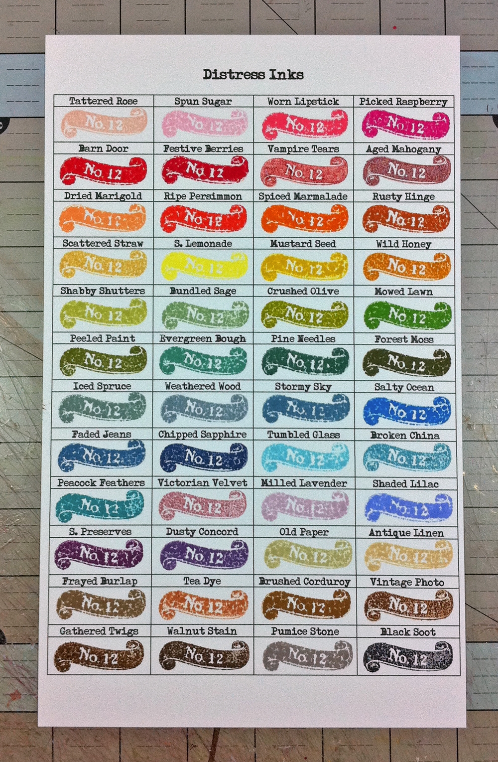 Tim Holtz Ink Pads Printable Tim Holtz Distress Ink Color Chart Printable Word Searches Dynamic Ink