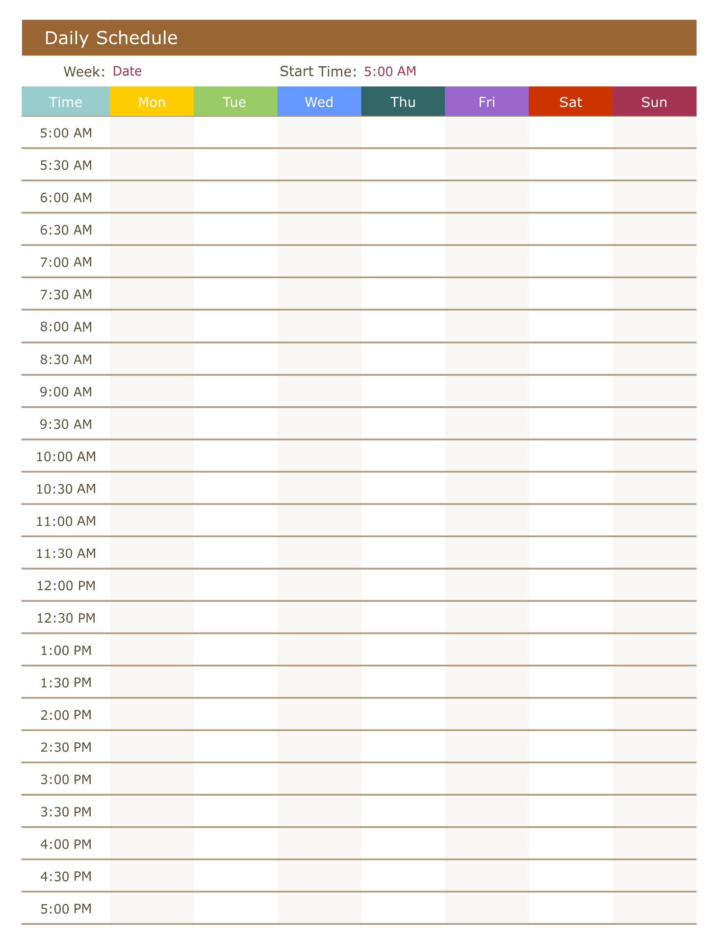 Time Management Calendar 10 Free PDF Printables Printablee