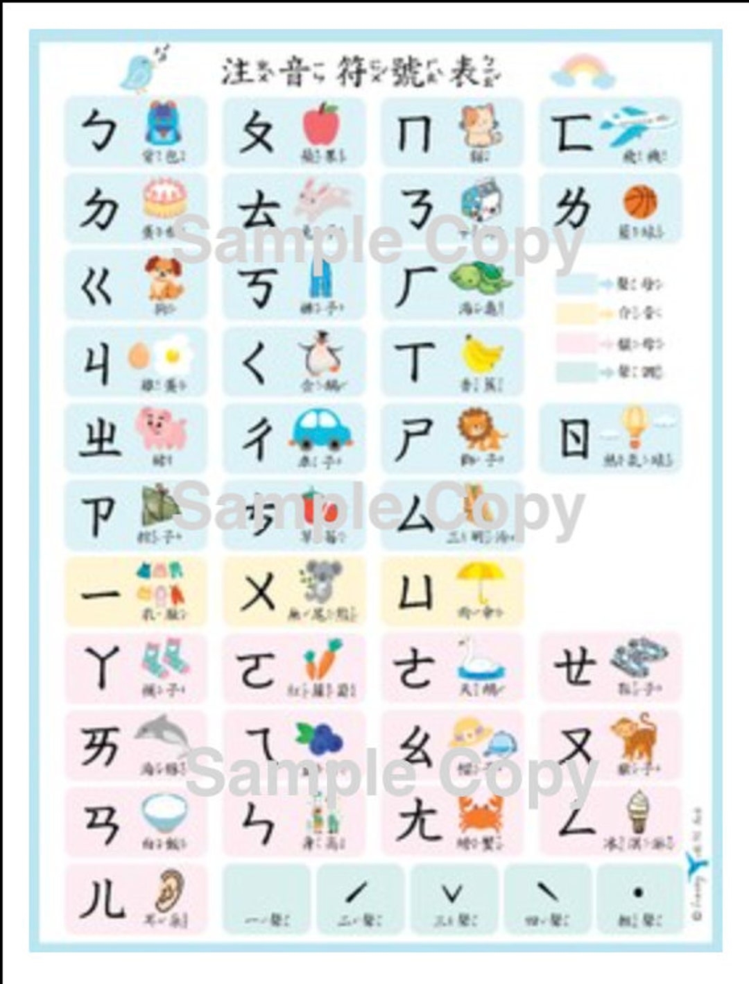 Pinyin Chart Printable