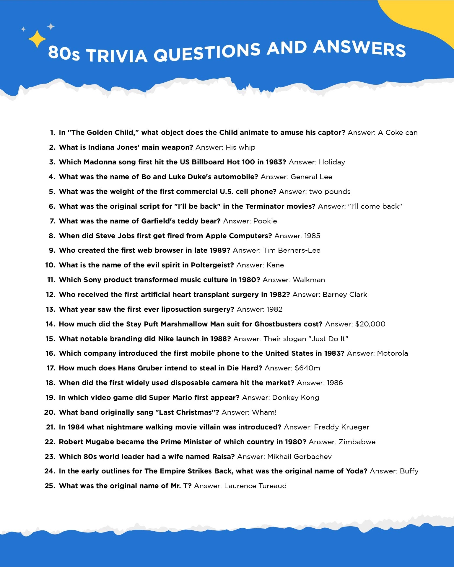 Trivia Questions And Answers 10 Free PDF Printables Printablee