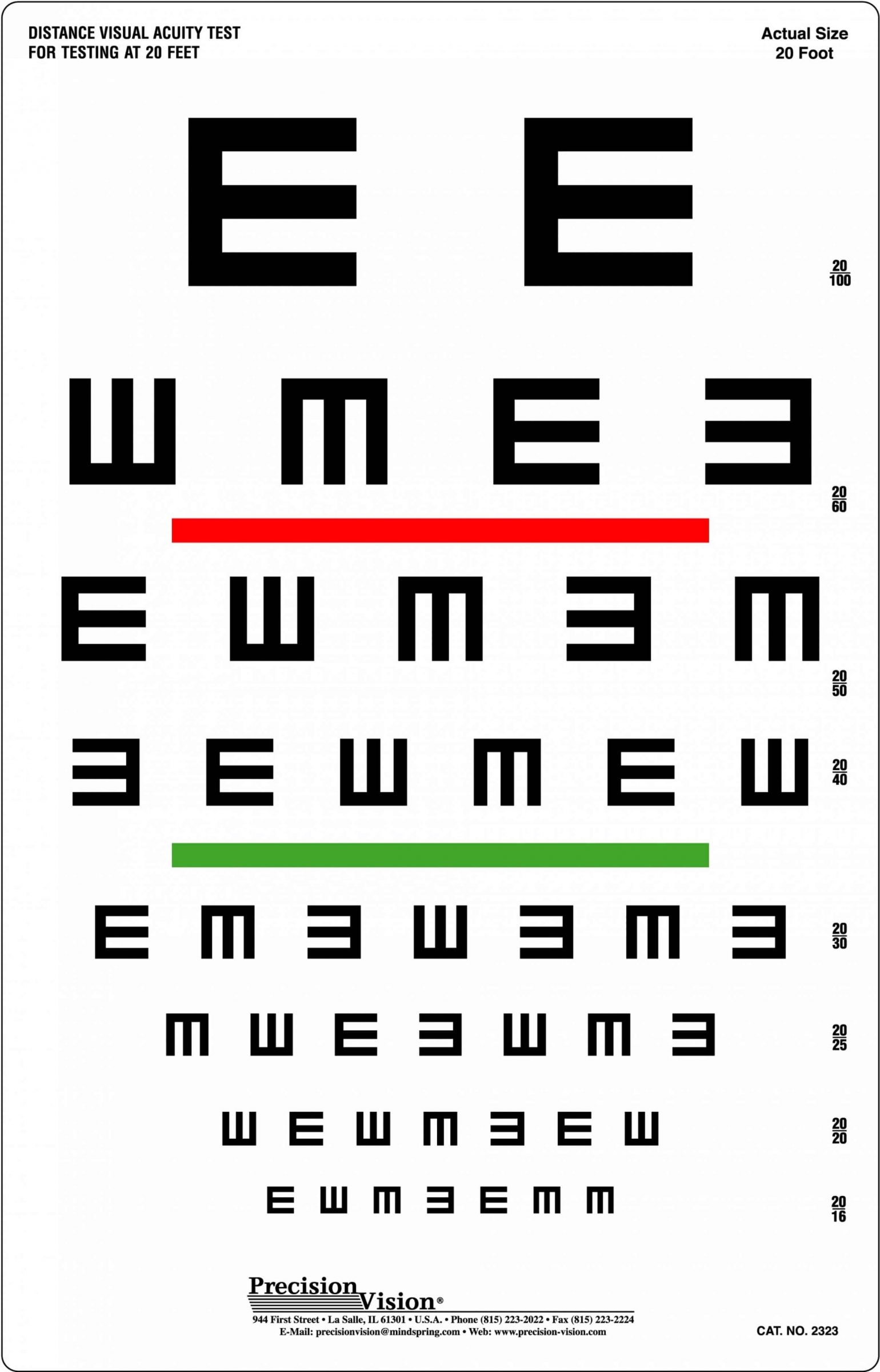 Tumbling E Visual Acuity Color Vision Screening Precision Vision Tumbling E Visual Acuity Color Vision Screening Precision Vision