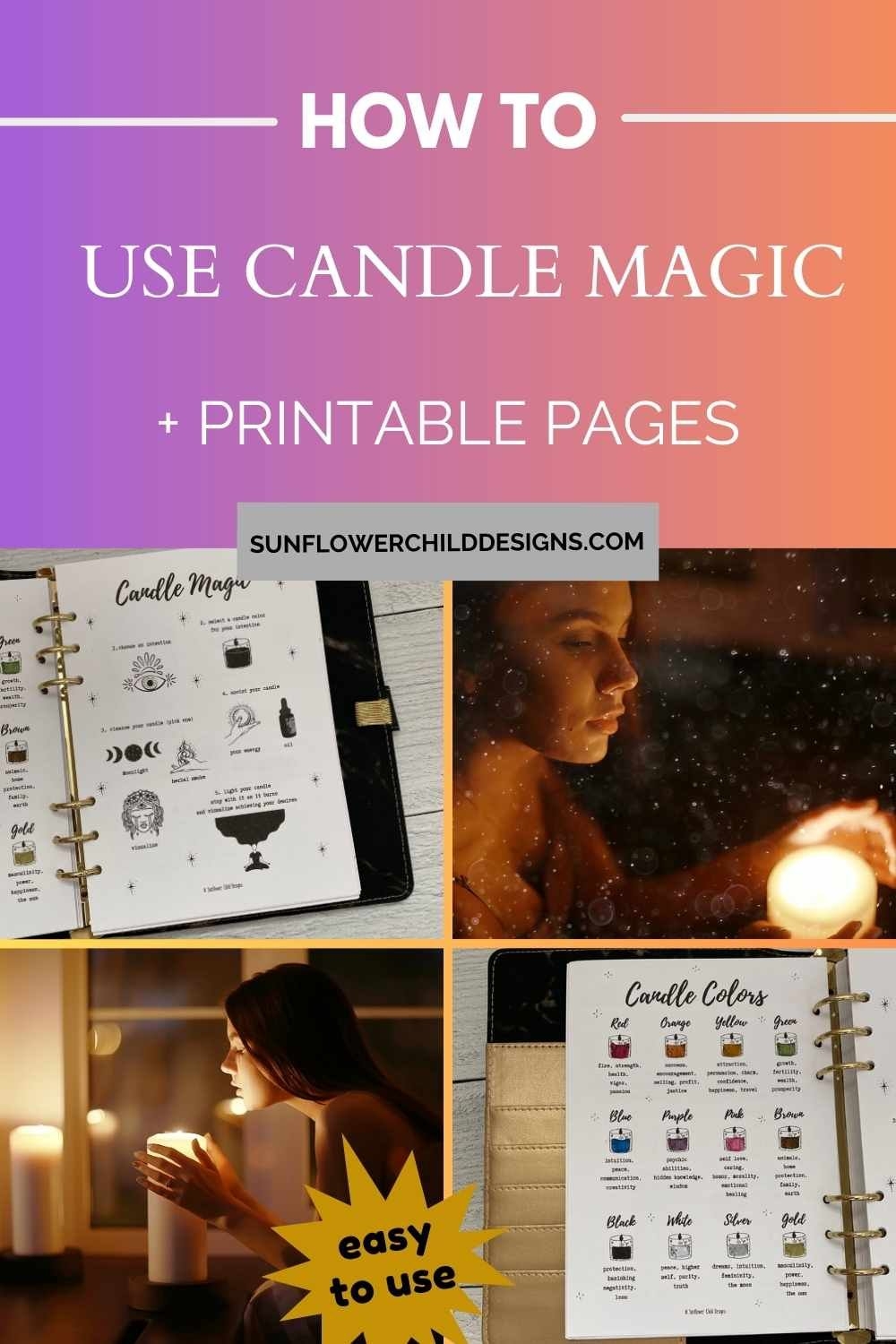 Free Printable Candle Magic Color Chart