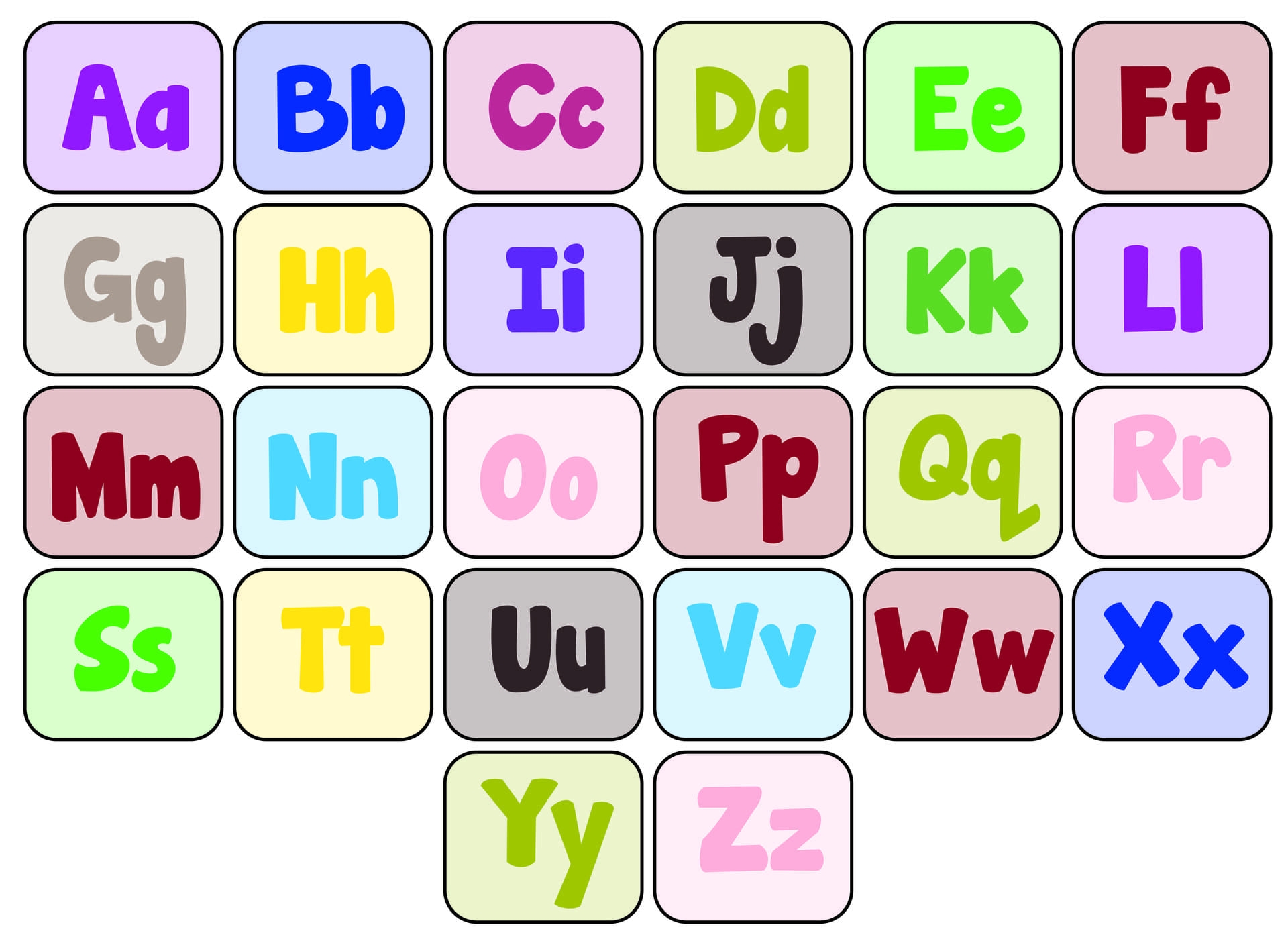 Uppercase Alphabet Chart Printable