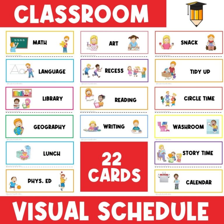 Visual Schedule Classroom Schedule Kids Printable Schedule Daily Routine Chart Homeschool Daycare Classroom Printables Teacher