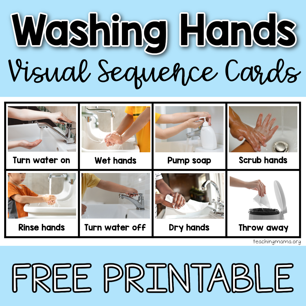 Washing Hands Visual Sequence Cards Teaching Mama Washing Hands Visual Sequence Cards Teaching Mama