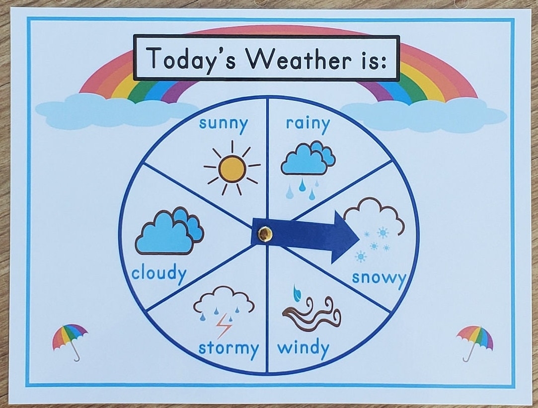 Weather Wheel Weather Chart Etsy