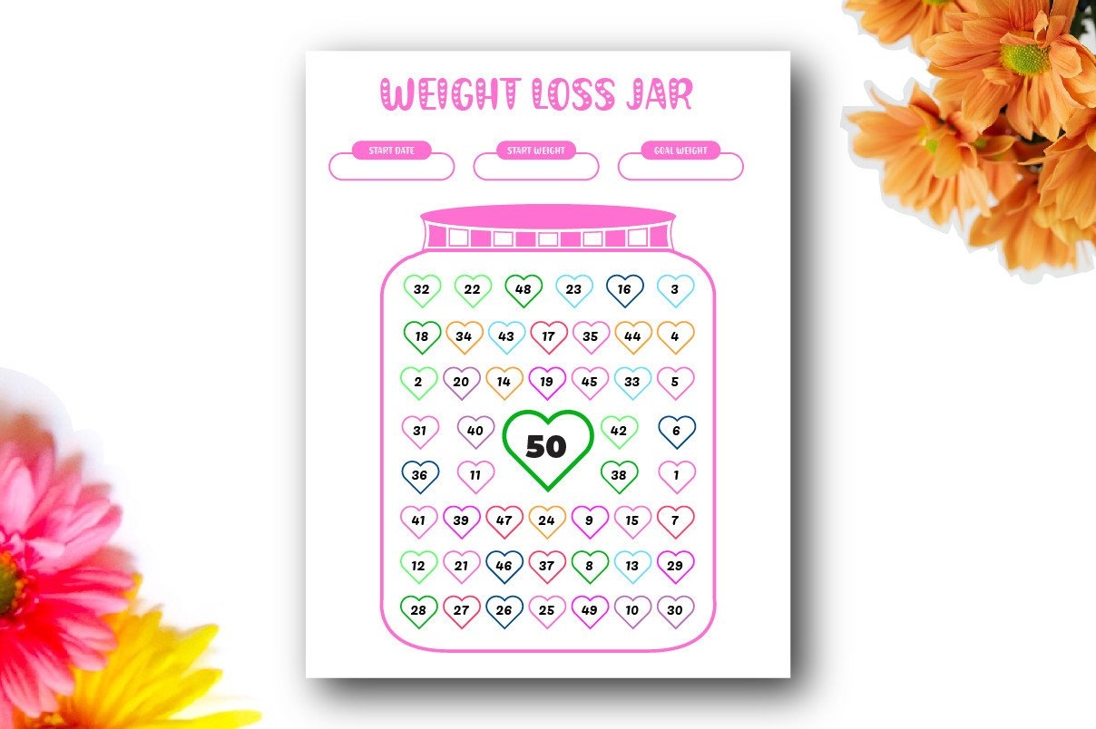 Weight Loss Jar Printable 50 KGS Or LBS Graphic By Srempire Creative Fabrica Weight Loss Jar Printable 50 KGS Or LBS Graphic By Srempire Creative Fabrica