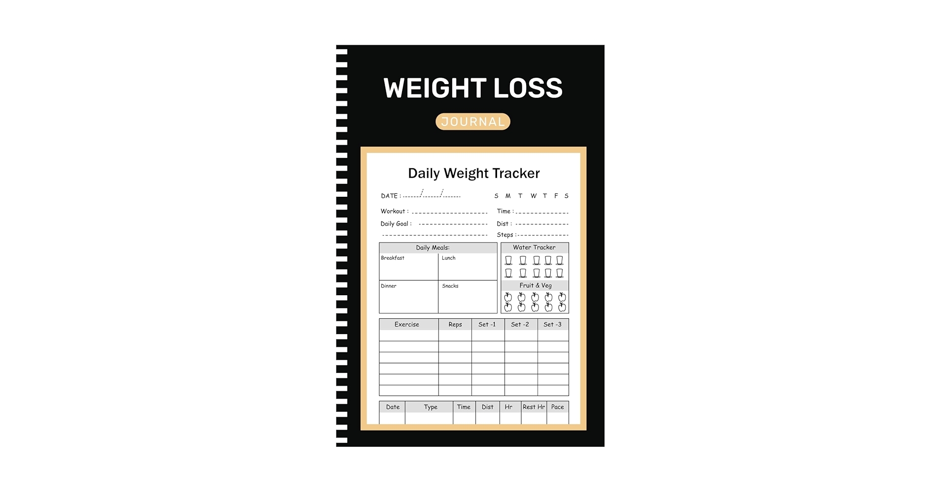 Weight Loss Journal A 90 Day Food And Fitness Tracker For Women With Motivational Diet And Exercise Planner 105 Pages 6x9 Inches NINA MARGOT BARKER Amazon Books