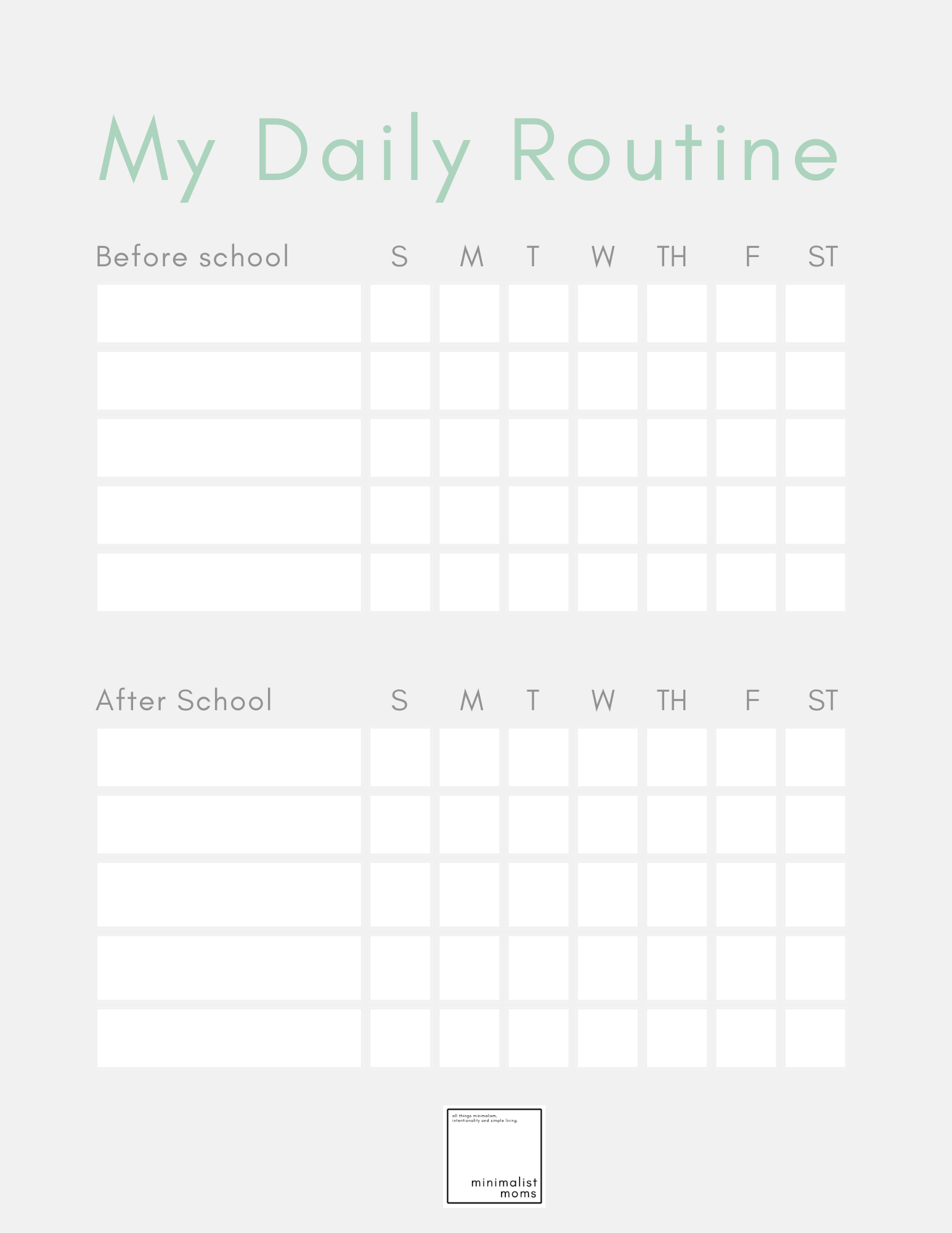 Printable Charts For School Printable Charts For School