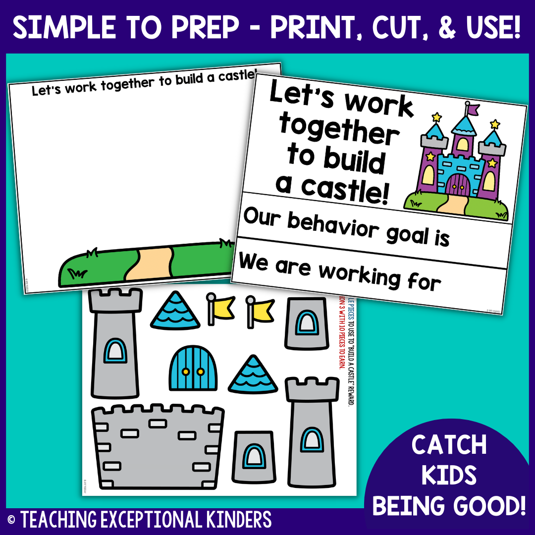Whole Class Classroom Management Positive Behavior Chart Build A Castle Teaching Exceptional Kinders