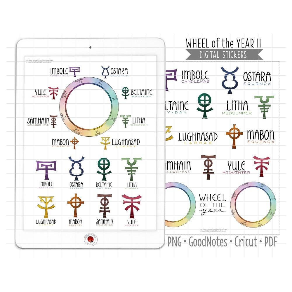 Wicca Symbol Print Etsy