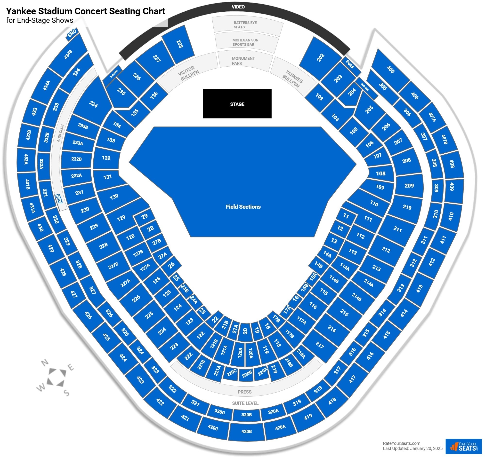 Printable Seating Chart For Yankee Stadium Printable Seating Chart For Yankee Stadium