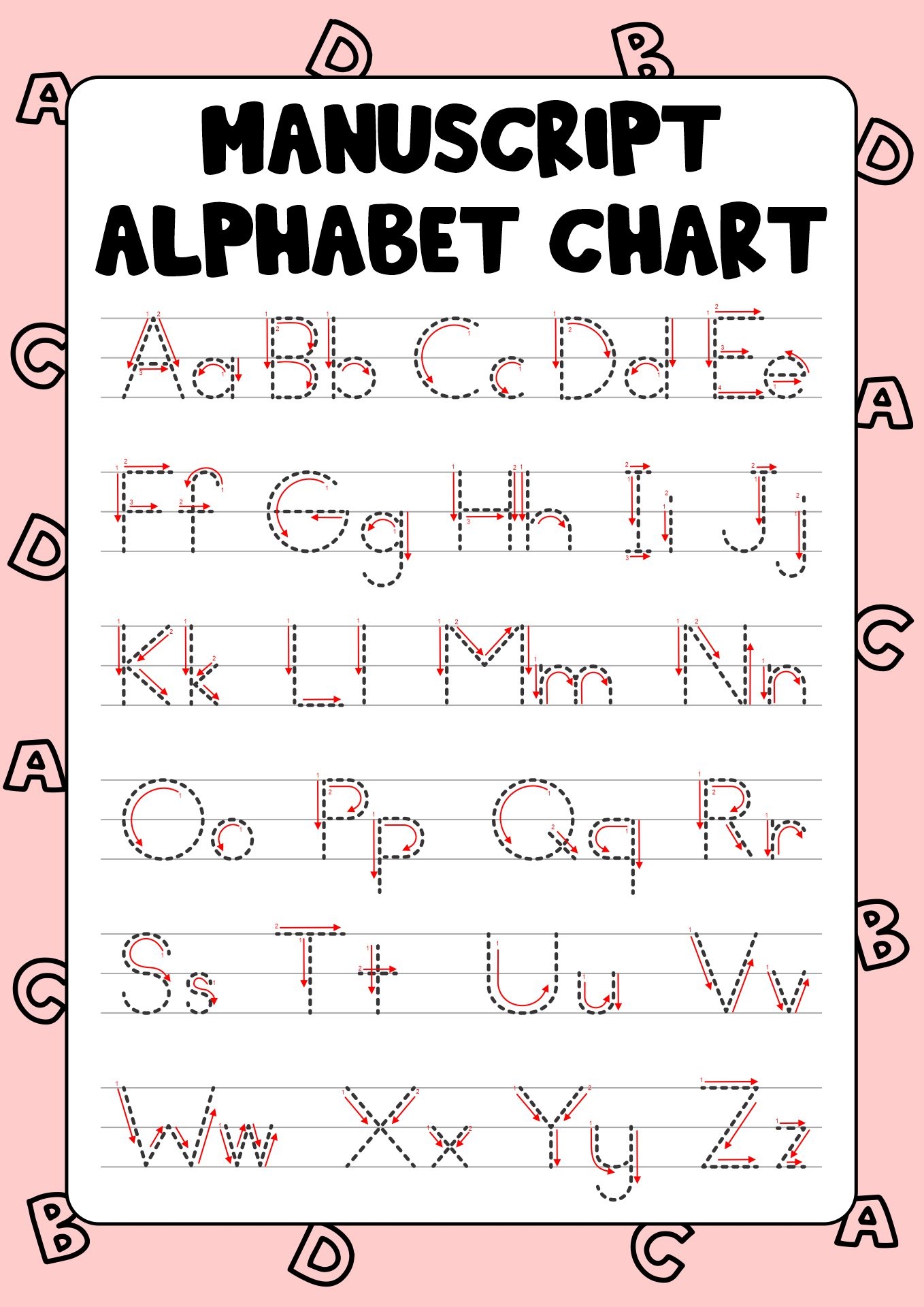 Zaner Bloser Handwriting Chart 10 Free PDF Printables Printablee Zaner Bloser Handwriting Chart 10 Free PDF Printables Printablee