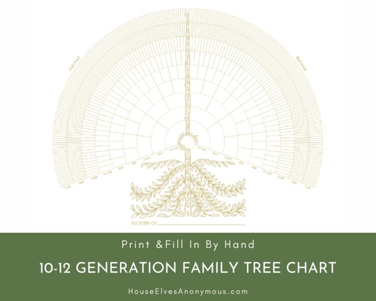12 Generation Fan Chart Blank Download - Printable 12 generation fan chart template for family tree with elegant design for d