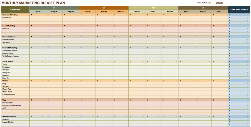12 Month Budget Worksheet Printable — db-excel.com