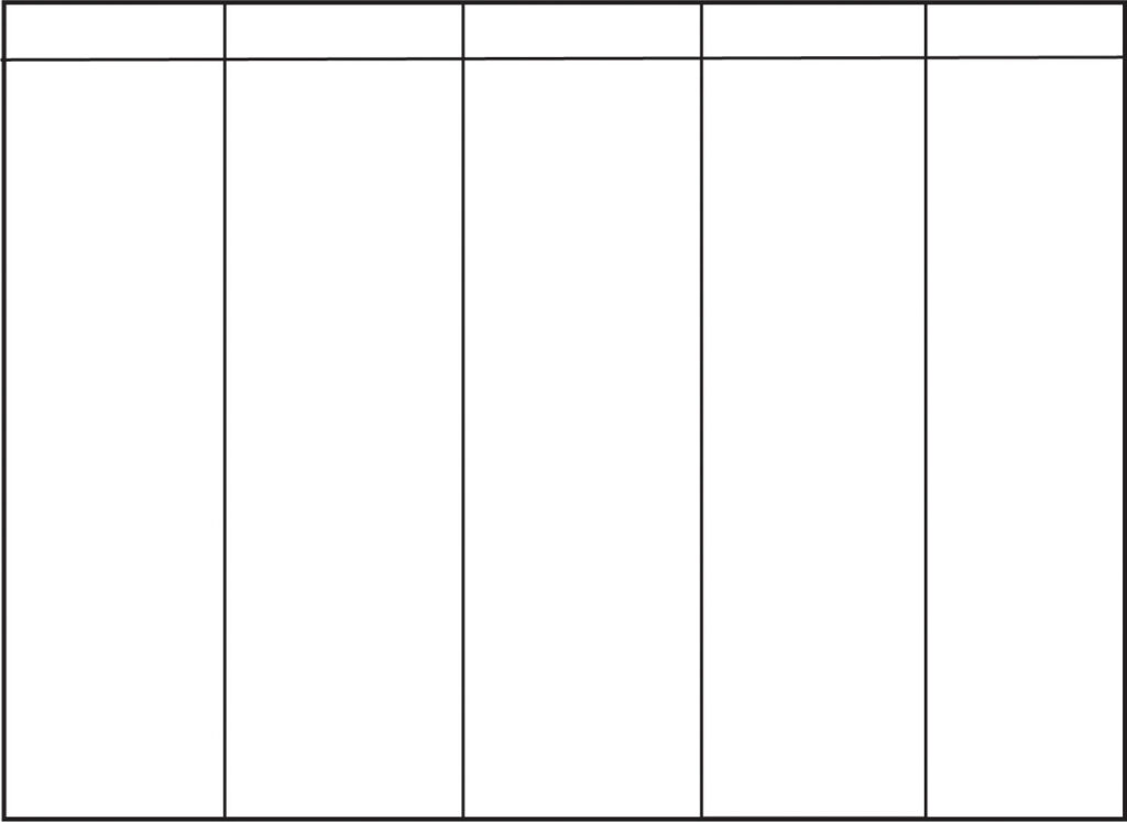 5 Column Chart Printable | Fanny Printable