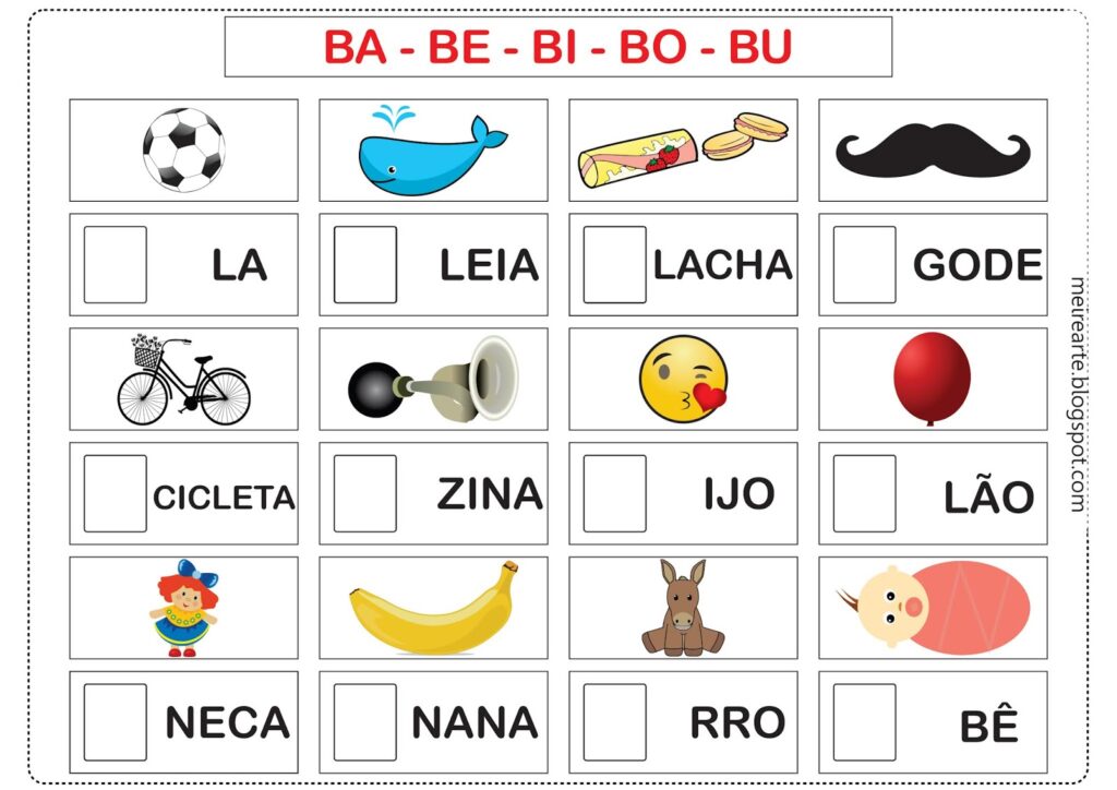 Ba Be Bi Bo Bu Chart Printable - Printables Templates Free