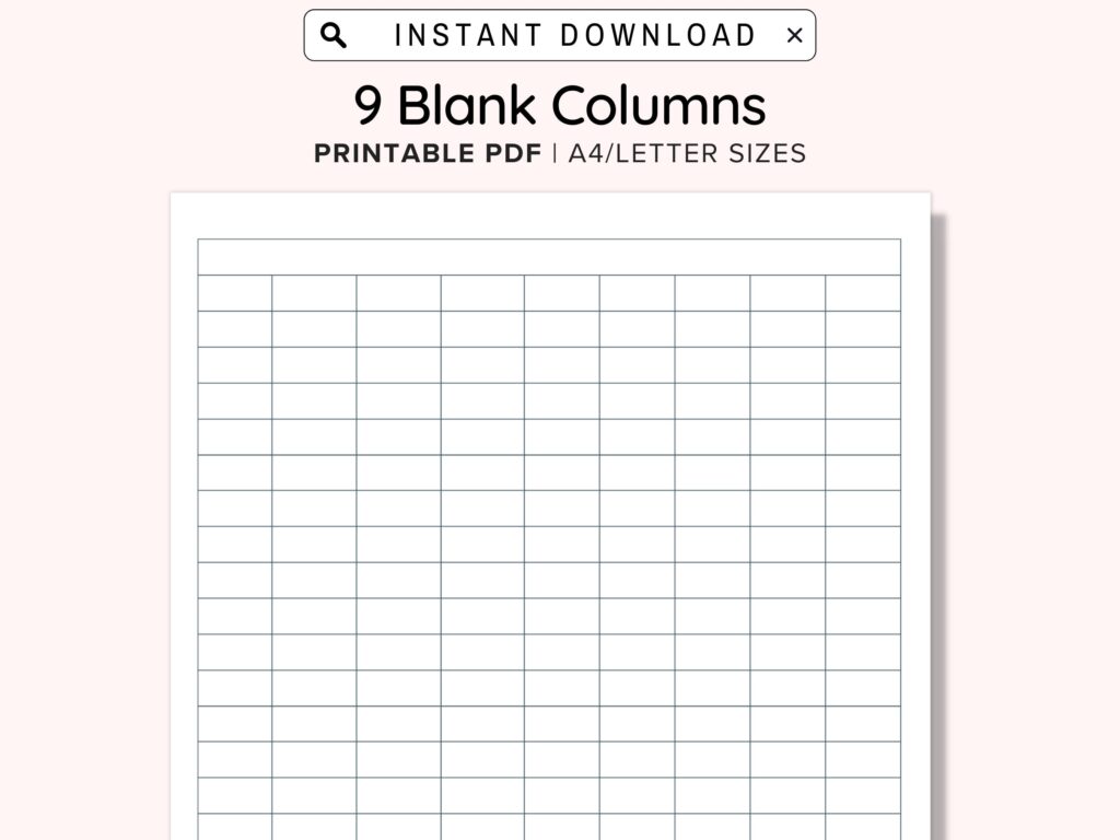 Blank Chart Template Blank Chart Templates Printable Chart Chart ...