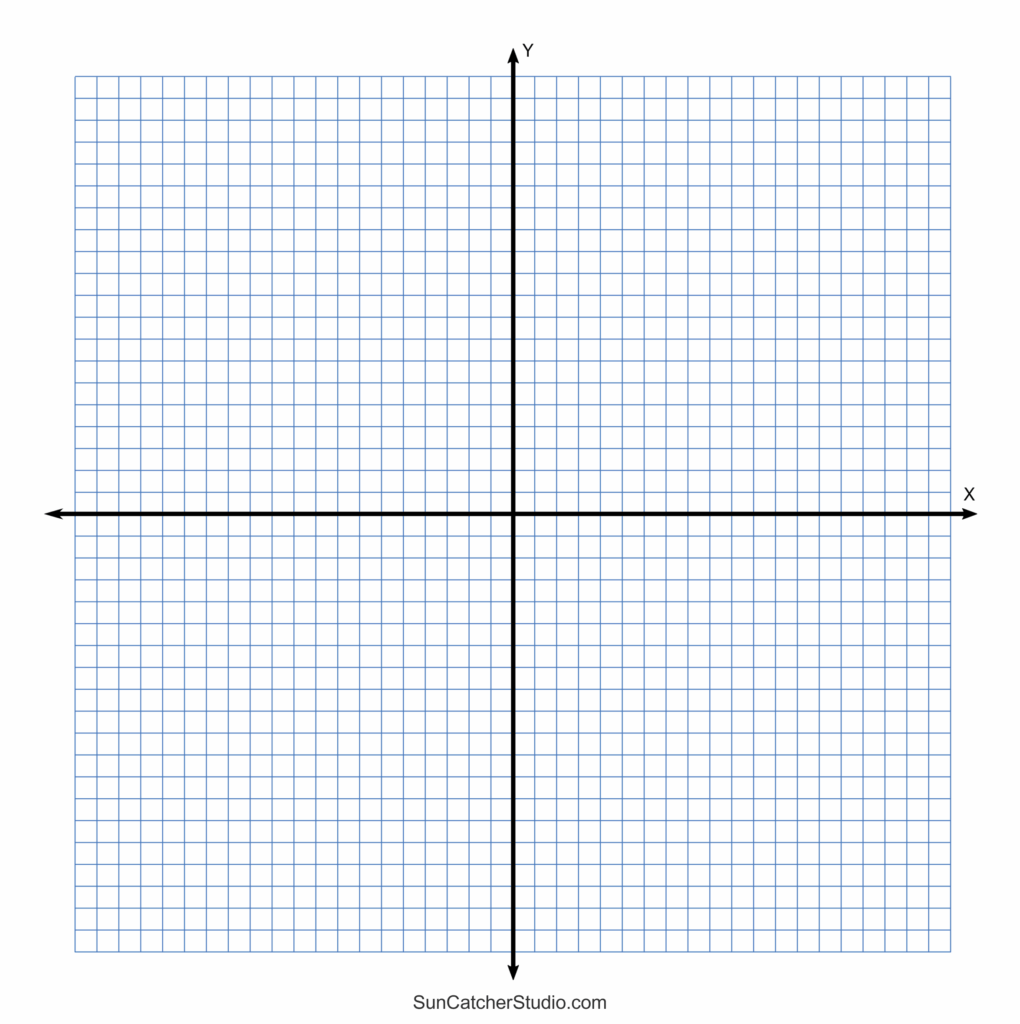 Free printable Blank Graph Template 40 By 40 Block Square for plotting points and graphs