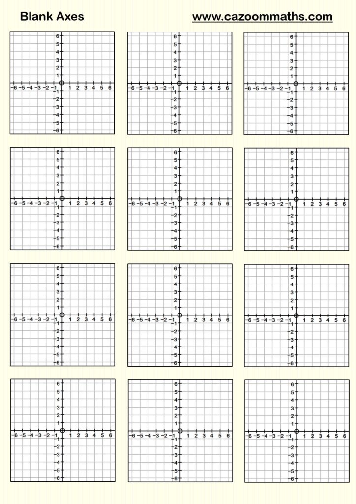 Free printable Blank Math Charts And Graphs featuring blank axes for graphing