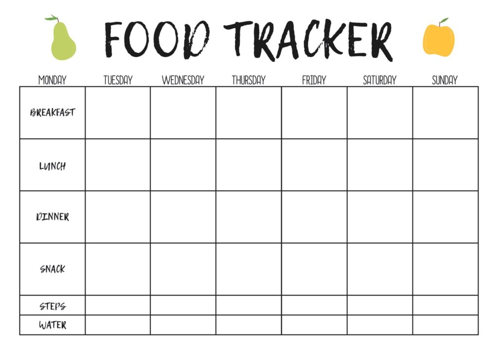 Blank Meal Planner Template Blank Meal Planner Template