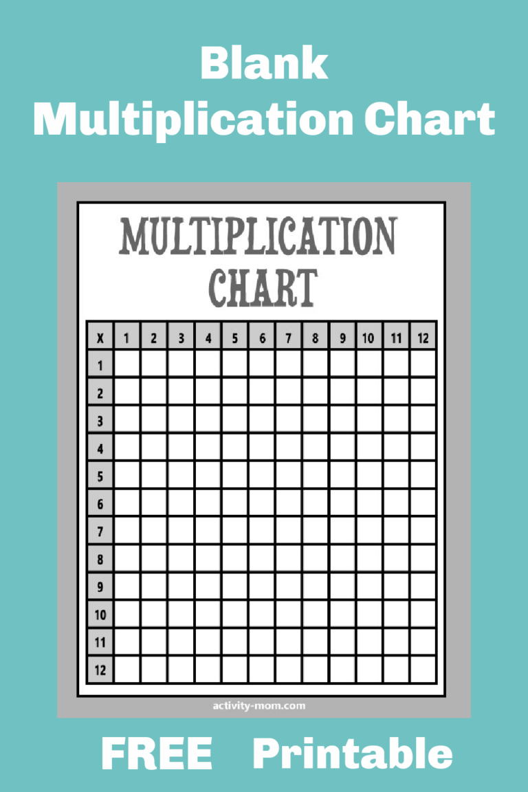 Blank Multiplication Chart Printable Superteacher - Free printable blank multiplication chart for educational use, ideal for