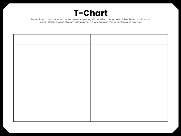 Free printable Blank Table Chart Brand Presentations Template with empty sections for data input