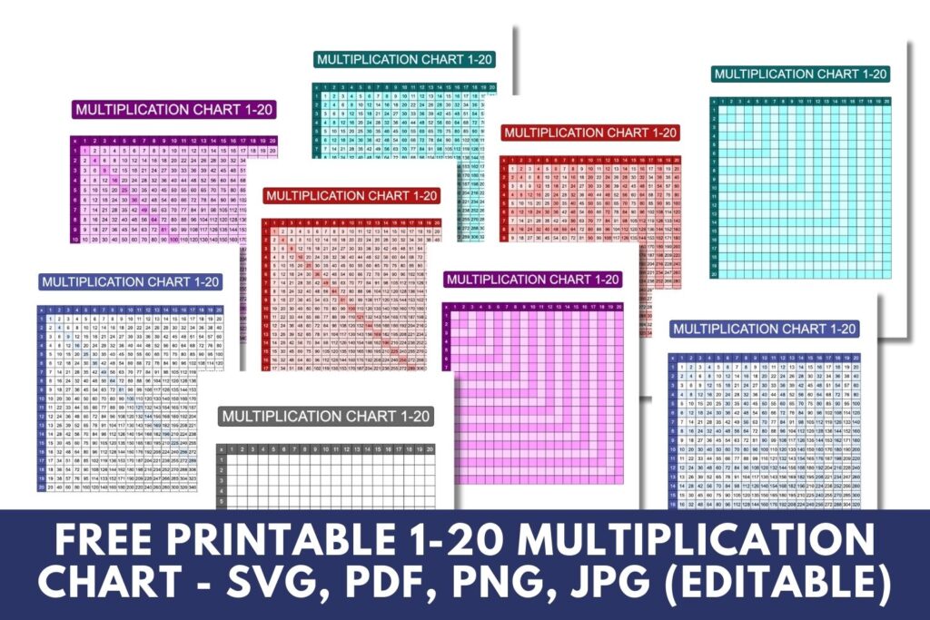 Blank Times Table Chart 13-20 - Printable Blank Tables