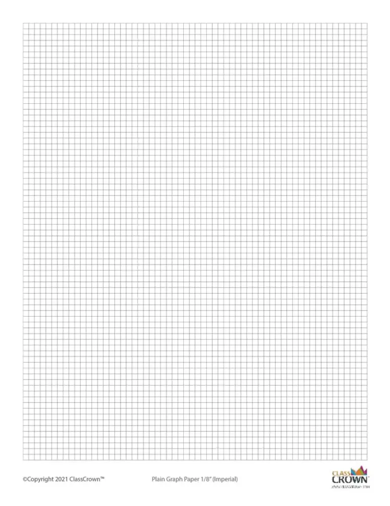 Chart Graphs To Print 8x6 - Eight Inch Grid Paper Template