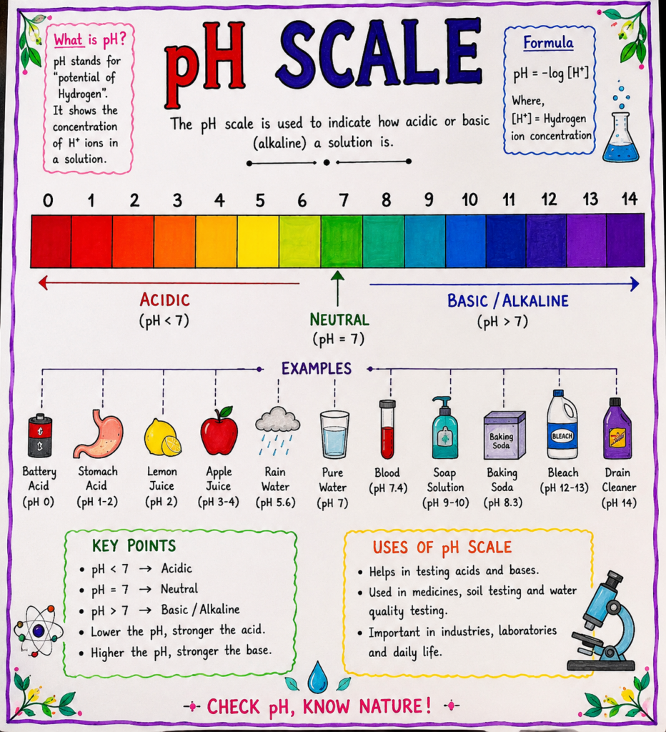 "Colorful Printable pH Scale Chart: Free Download"