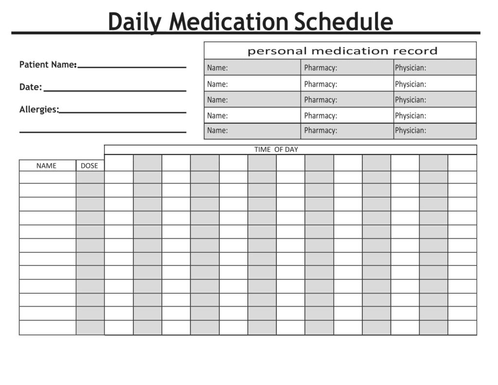 Daily Medication Chart Free Printable Medication Chart – Printables … Daily Medication Chart Free Printable Medication Chart - Printables ...
