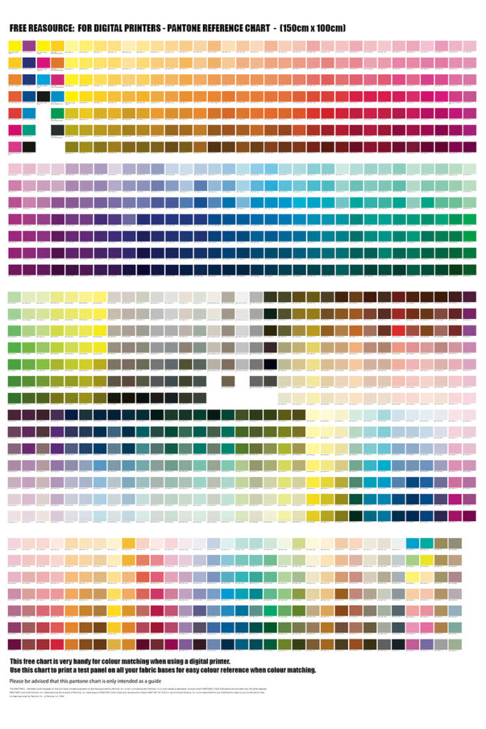 Digital Print Chart For Free Download - Free Resource: Digital Printing Colour Chart 150cm x 100cm – The ...