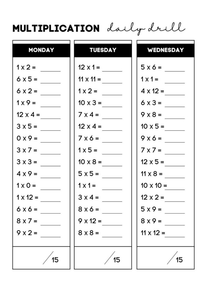 Free multiplication worksheet templates to use and print – Worksheets … Free multiplication worksheet templates to use and print - Worksheets ...