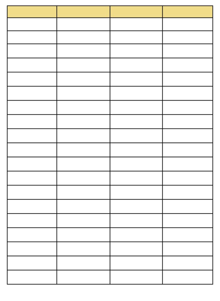 Free Printable 5 Column Chart - 8 Best Images of Printable Column Template 5 Columns - Blank 10 Column ...