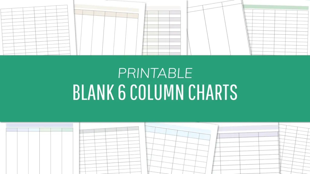 Free Printable 6 Column Chart - 3 Column Chart Template - 30 FREE Printable PDFs